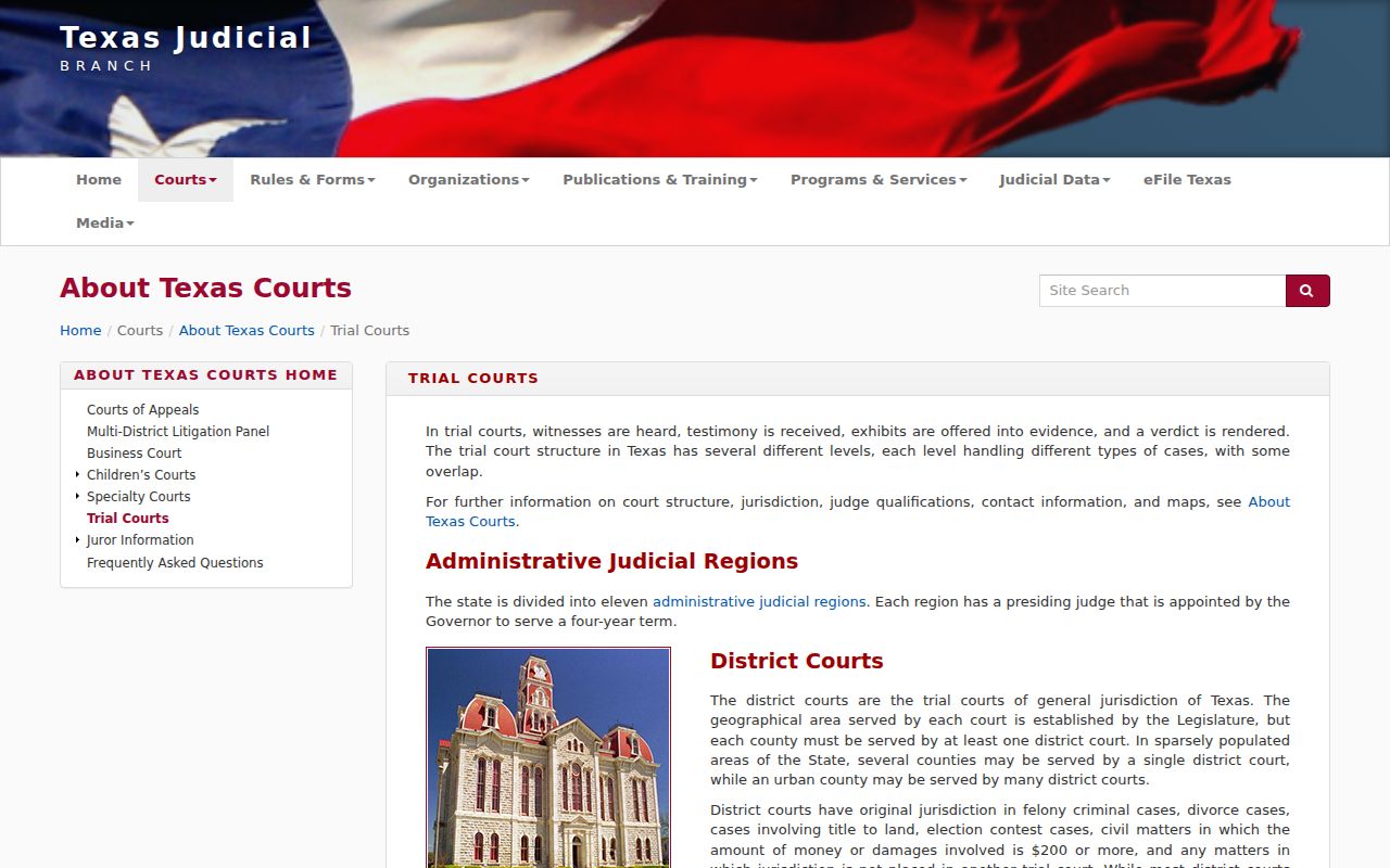 Lynn County court dates and Texas trial court hierarchy